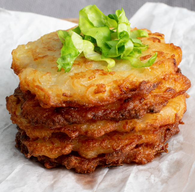 Kartoffelpandekager med svampesauce (polsk opskrift)