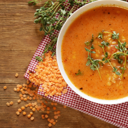 Linsesuppe med ingefær